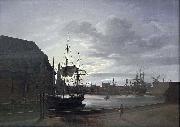 Johan Christian Dahl Frederiksholms Canal in Copenhagen with Christian IV's Brewery oil painting reproduction